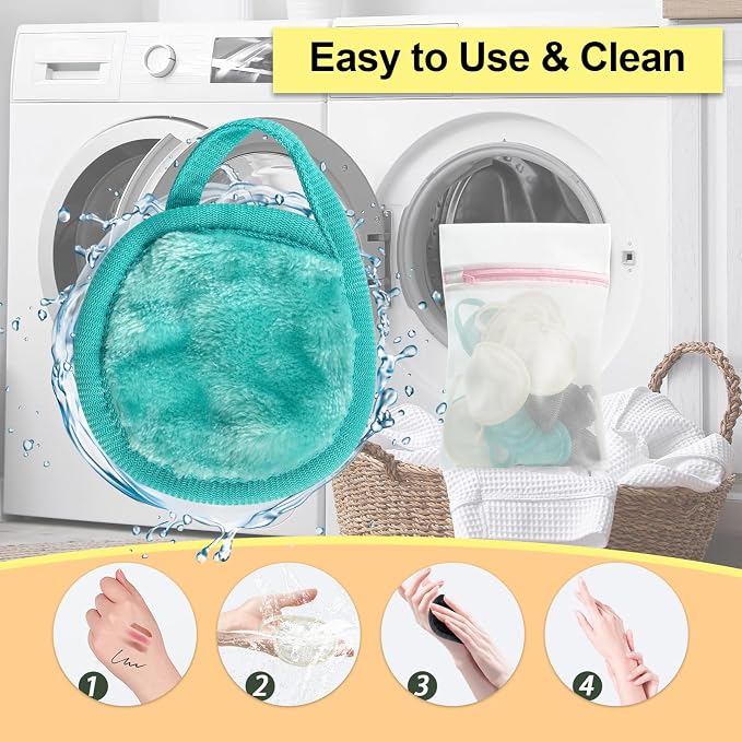 Nugilla 18 Packs Reusable Makeup Remover Pads - Image 6
