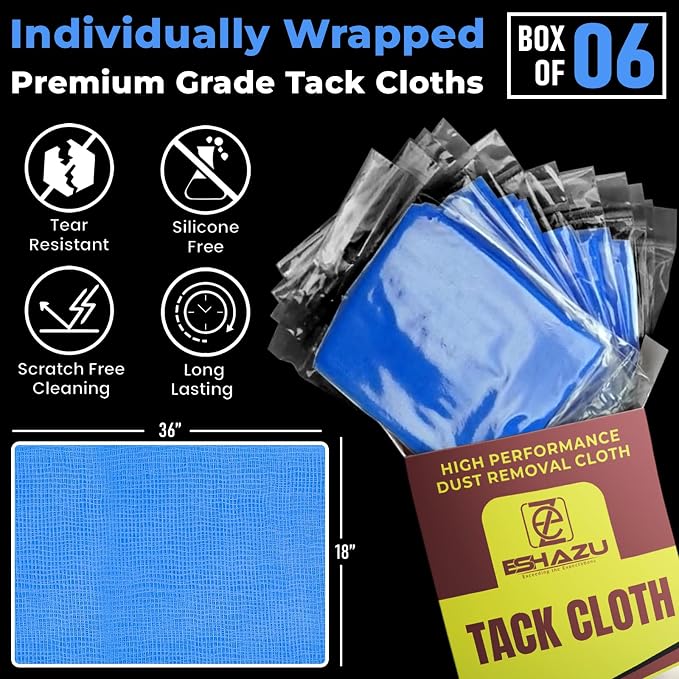 Eshazu Premium Tack Cloth Pack of 06 – Professional Grade Dust and Particle - Image 2
