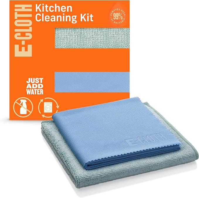 E-Cloth Kitchen Cleaning Kit, Premium Microfiber Cleaning Cloth by E-Cloth