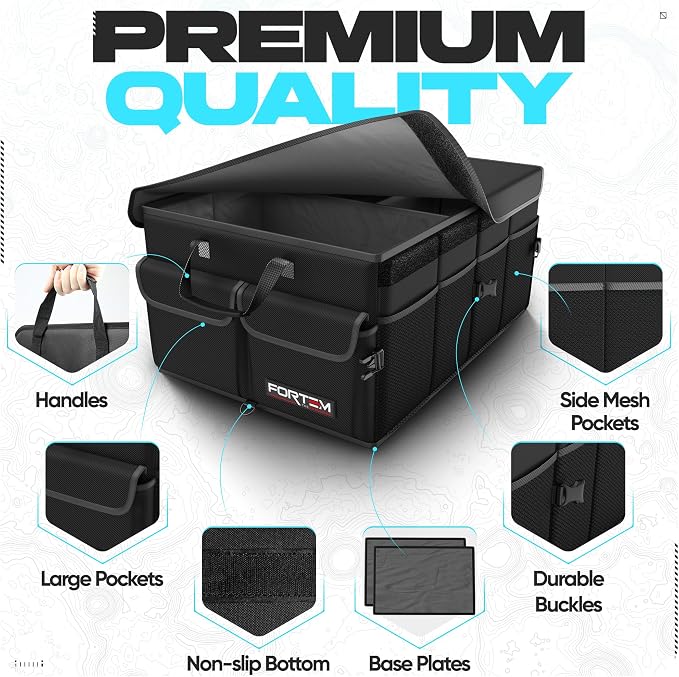 FORTEM Trunk Organizer For SUV Car Trunk Organizer, Foldable Storage, Car - Image 2