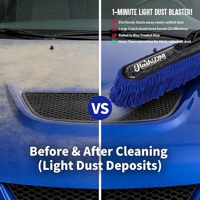 Flash Dog Wood Car Duster & Interior Brush Kit | Scratch-Free Waterless - Image 3