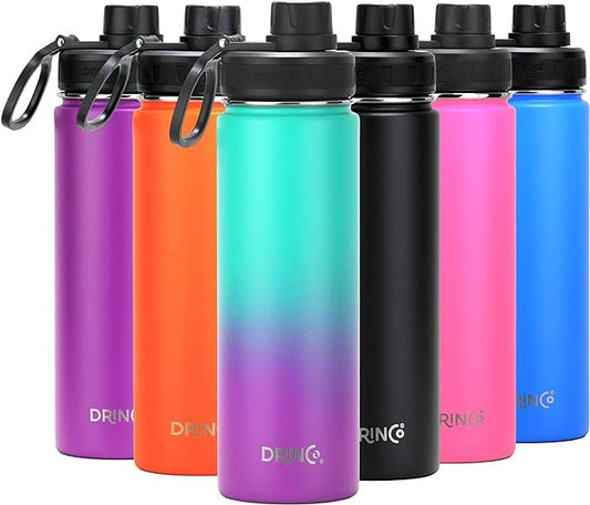 DRINCO Stainless Steel Water Bottle Spout Lid Vacuum Insulated Double Wall by Drinco