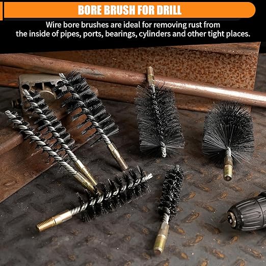 1Pc 40mm Round Tube Cylinder Bores Stainless Steel Wire Cleaning Brush 1.6'' - Image 7