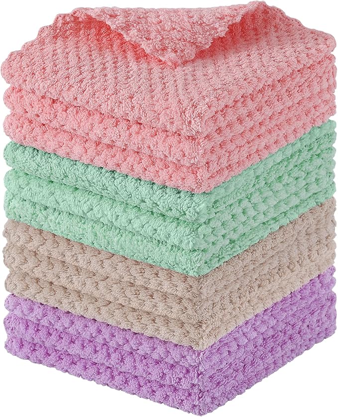 Homaxy 12 Pack Kitchen Dish Cloths, Ultra Soft and Absorbent Dish Towels by Homaxy
