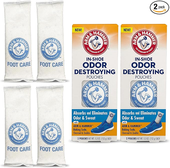 Arm & Hammer In-Shoe Odor Destroying Pouches, Shoe Deodorizer Insert by ARMHAMMER