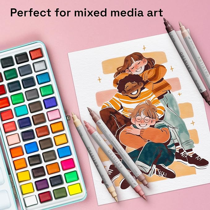 ARTISTRO 24 Skin Colors Acrylic Paint Markers - Image 7