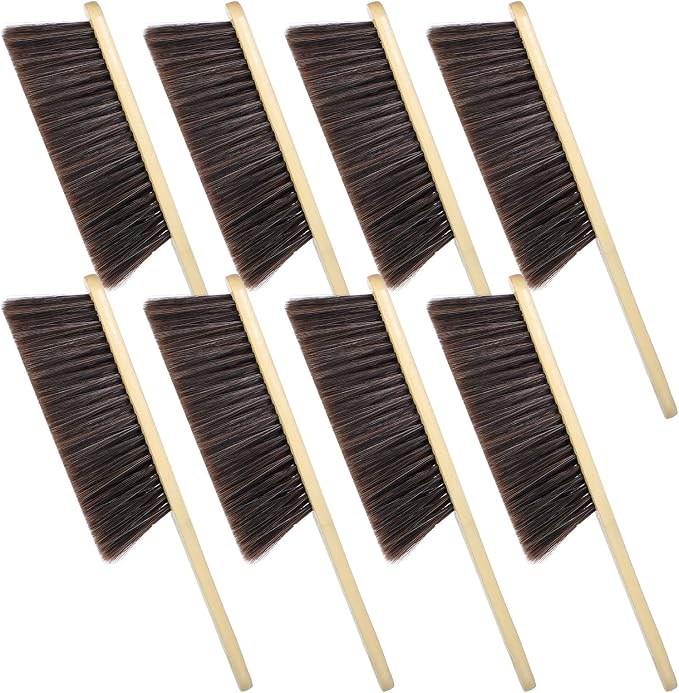 8 Pieces Hand Broom Brush, Natural Wooden Dust Brush Soft Bristles Dusting by Unknown