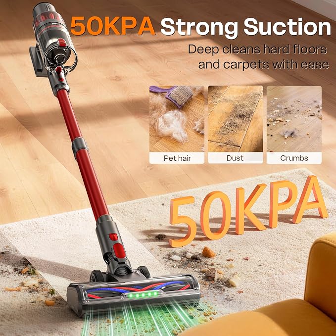 Cordless Vacuum Cleaner, 600W/50KPA, Stick Vacuum - Image 2