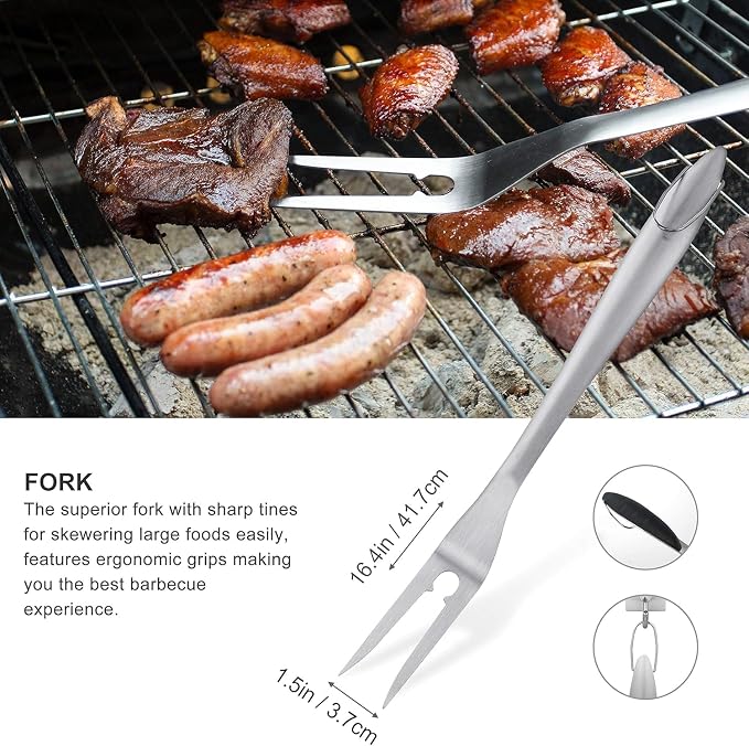 Grilljoy 8PCS Heavy Duty BBQ Grill Tools Set - Image 4