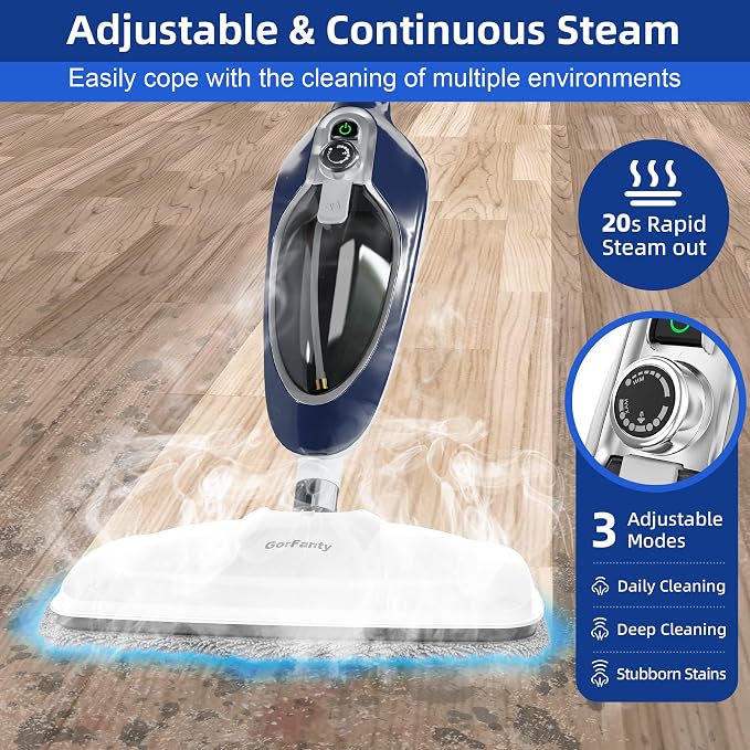 Steam Mop - 10-in-1 Floor Steamer Detachable MultiPurpose Handheld Steam Cleaner - Image 5