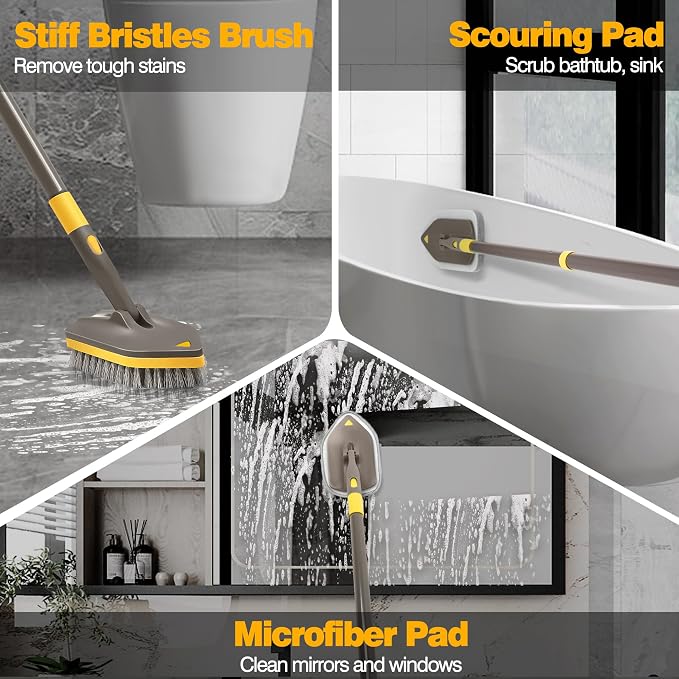 NEWE Shower Cleaner Brush, Tub Tile Scrubber - Image 3