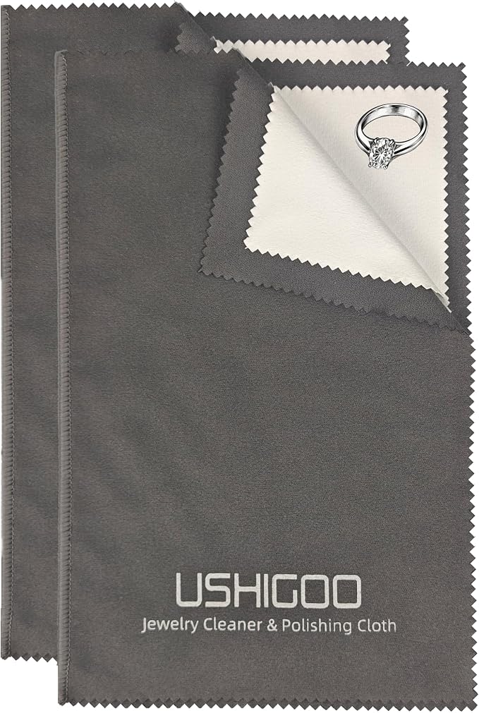 Jewelry Cleaning & Polishing Cloth, Non-Toxic Eco Friendly, Jewelry Cleaner by USHIGOO