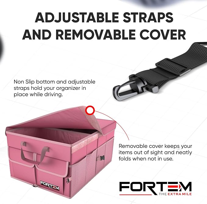 FORTEM Trunk Organizer For SUV Car Trunk Organizer, Foldable Storage, Car - Image 5