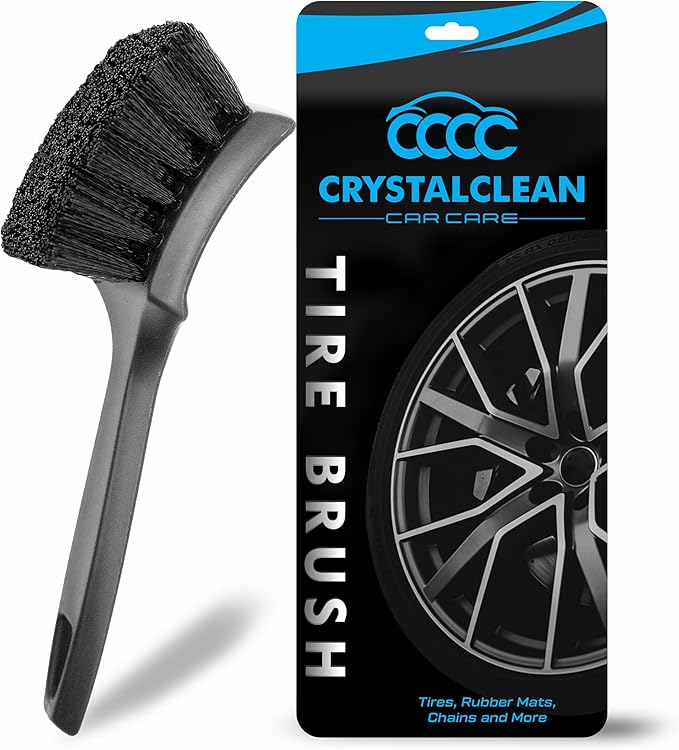 Crystal Clean Tire Brush for Wheels, Rims & Mats by CrystalCleanCarCare