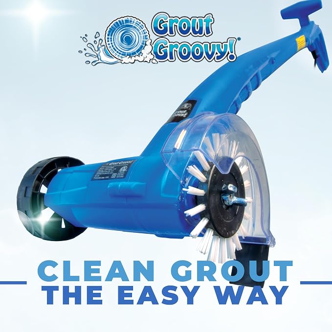 Grout Groovy! Electric Stand Up Lightweight Grout Cleaning Machine, Safely - Image 2