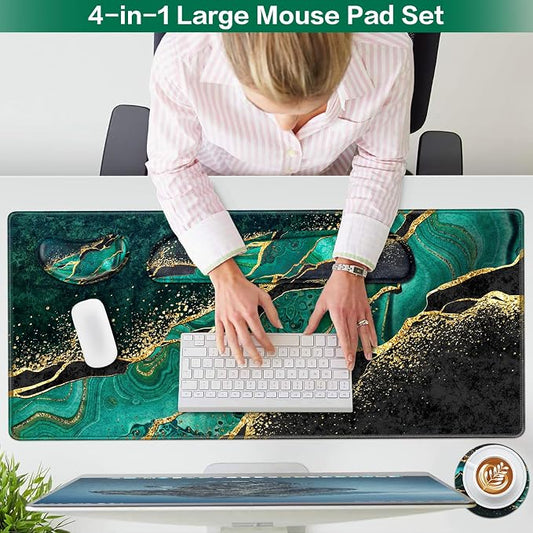 Mouse Pad Green, Desk Mat, Large Gaming Mouse Pad - Image 2