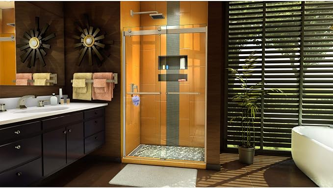 DreamLine Sapphire 44-48 in. W x 76 in. H Semi-Frameless Bypass Shower Door in - Image 5