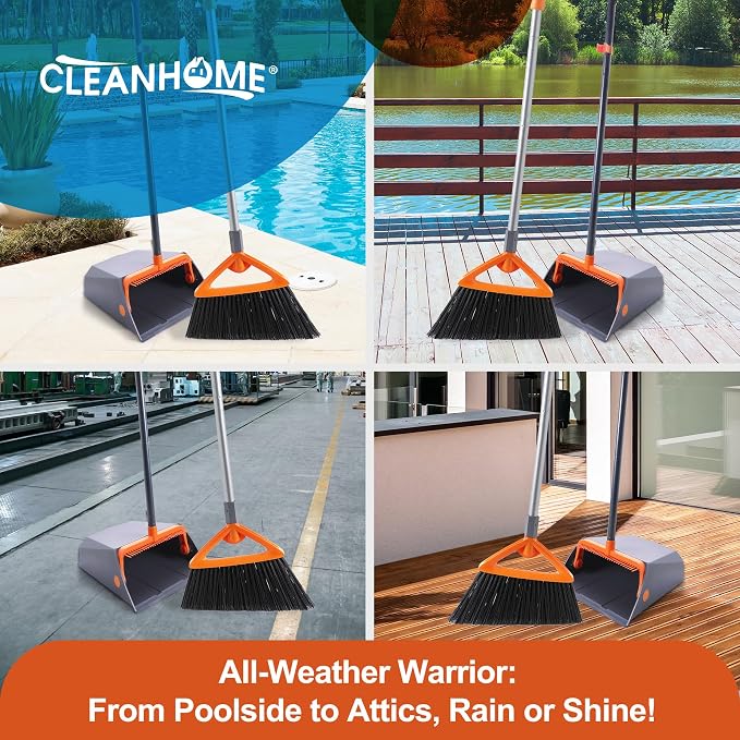 Heavy Duty Outdoor Broom and Dustpan Set - Image 5