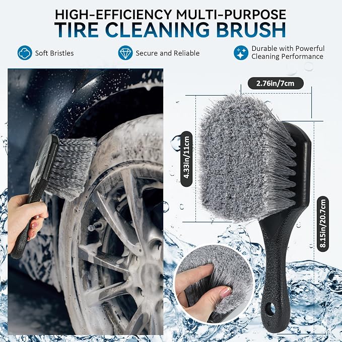 Tire Brushes for Cleaning Tires, Car Wheel Brushes for Cleaning Wheels - Image 2