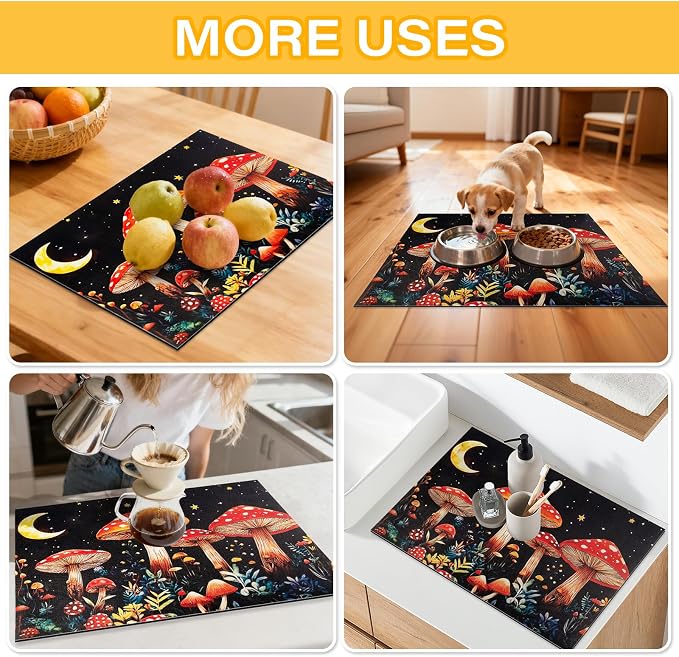 Mushroom Dish Drying Mat 24" x 16" - Image 5