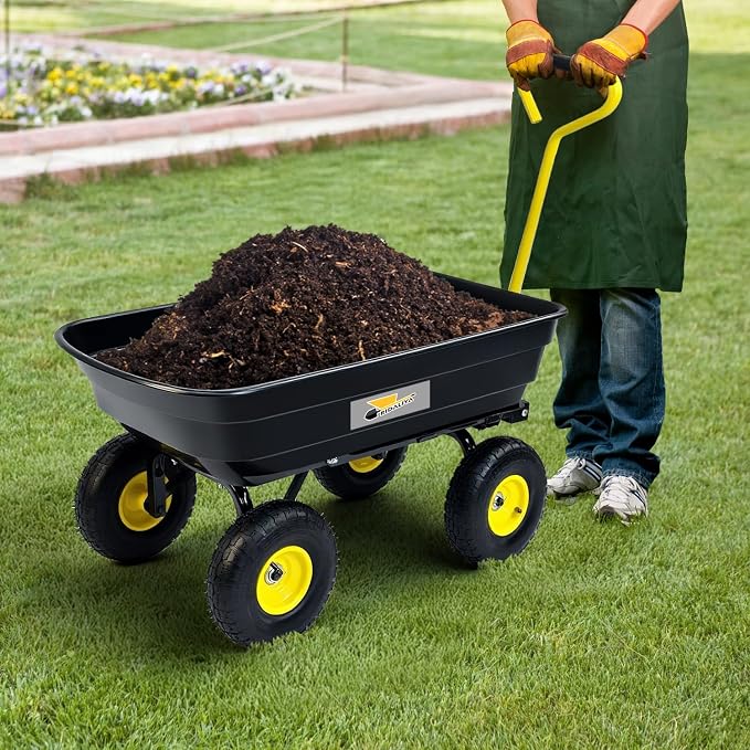 Garden Dump Cart, Heavy-Duty Utility Wagon - Image 6