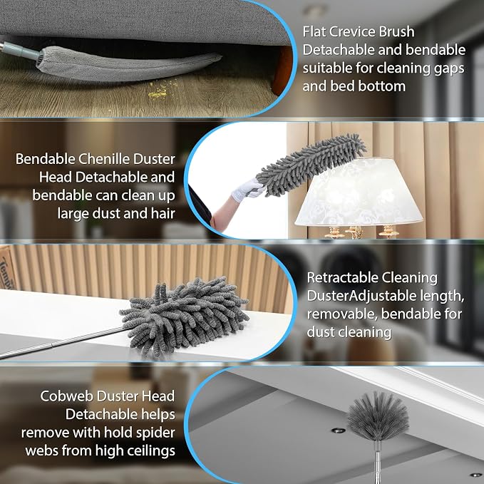 THINKWORK Microfiber Duster for Cleaning Car Cleaning Kit, Car Interior - Image 7