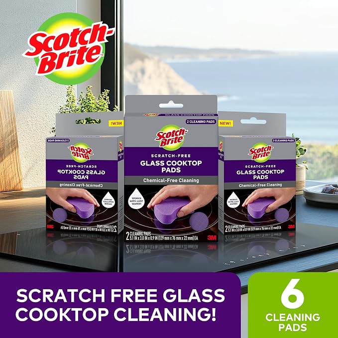 Scotch-Brite Glass Cooktop Pads, Scratch-Free & Non-Abrasive Scrubbers - Image 2