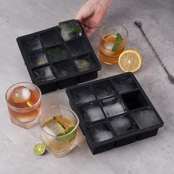 WonderWorld Ice Cube Tray, 9 Portions Gaint Silicone Freezer Tray - Image 5