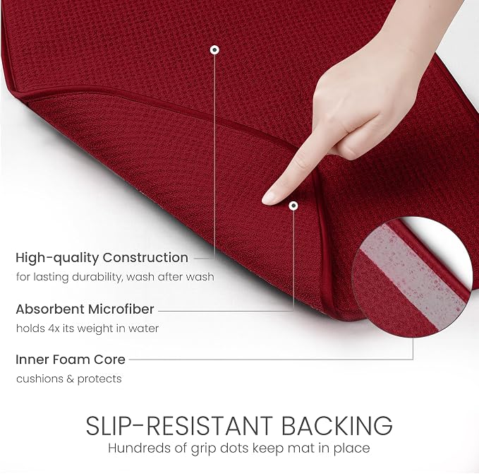 Bellemain XXL Dish Mat 24" x 17" Microfiber Dish Drying Mat, Super absorbent - Image 4