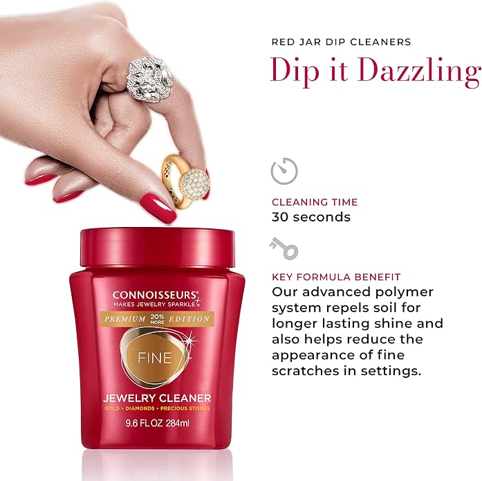 CONNOISSEURS Premium Edition Jewelry Cleaner, Value Size 9.6oz - Image 4