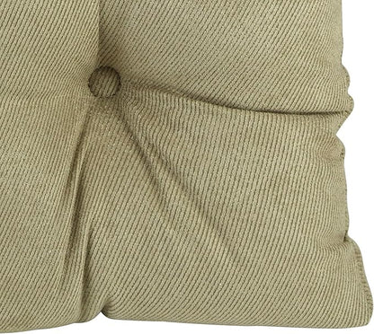 Klear Vu Gripper Overstuffed Universal Non-Slip Dining Chair Cushions for Kitchen Decor or Office Use, U-Shaped Skid-Proof Seat Pad, 17x17 Inches, 2 Count (Pack of 1), Linear Thyme Green