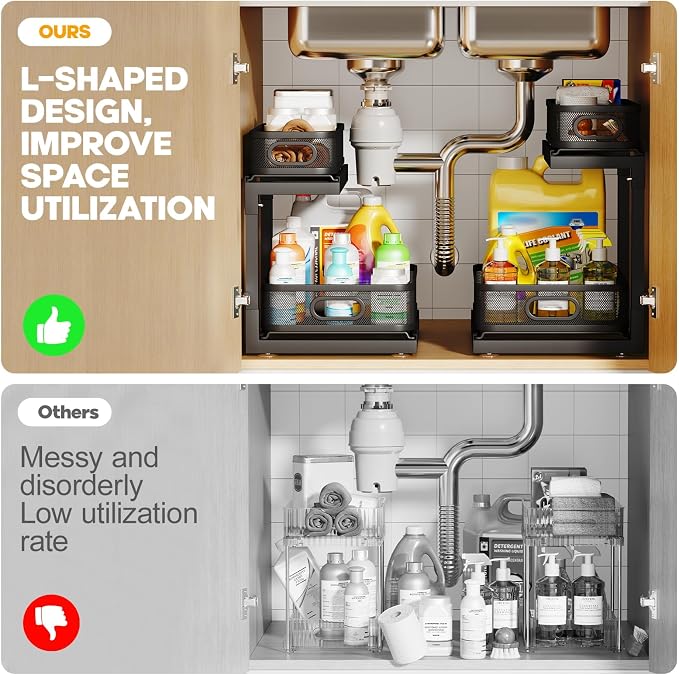 1-Pack Under Sink Storage Organizer - Image 3
