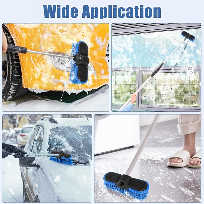 Car Wash Brush Head with Soft Bristle, 8in Car Cleaning Brush with Protective - Image 6