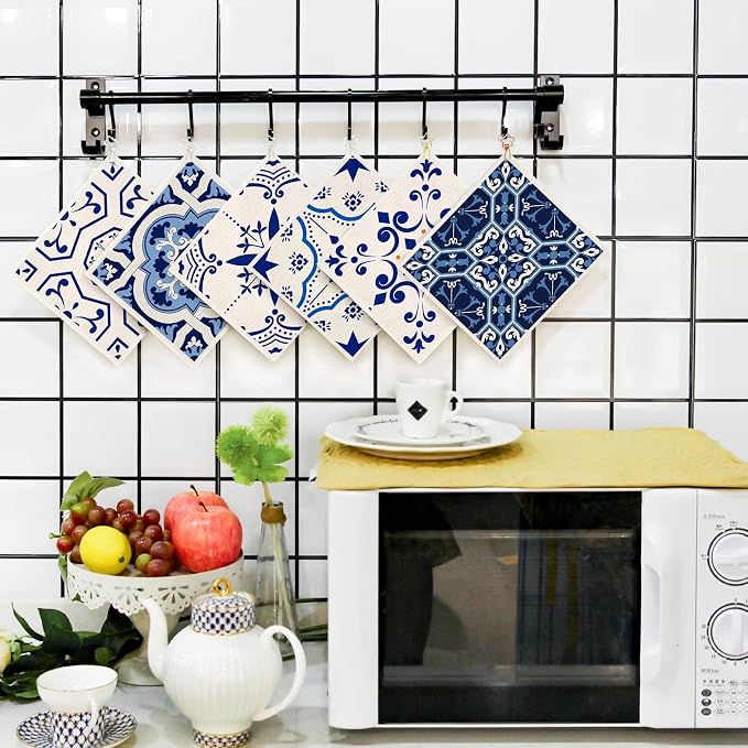 Morigins Swedish Dish Clothes Pack of 6, Absorbent Hand Towels - Image 6