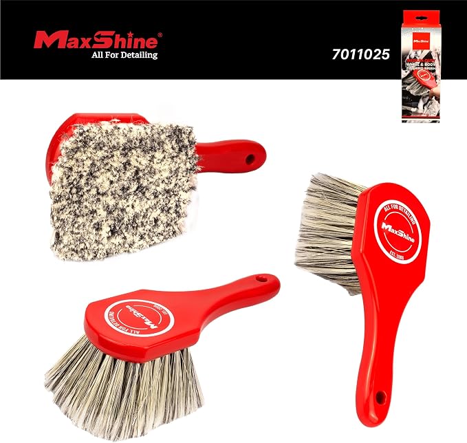 Maxshine Universal Wheel & Body Cleaning Brush – Medium-Duty Car Detailing Brush - Image 5