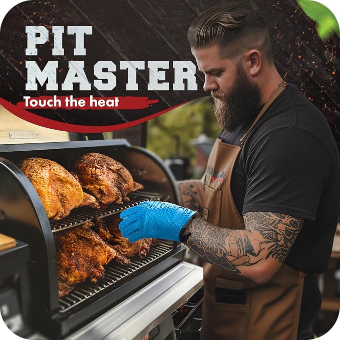 KITCHEN PERFECTION XL Silicone Smoker Oven Gloves-Extreme HeatResistant - Image 3