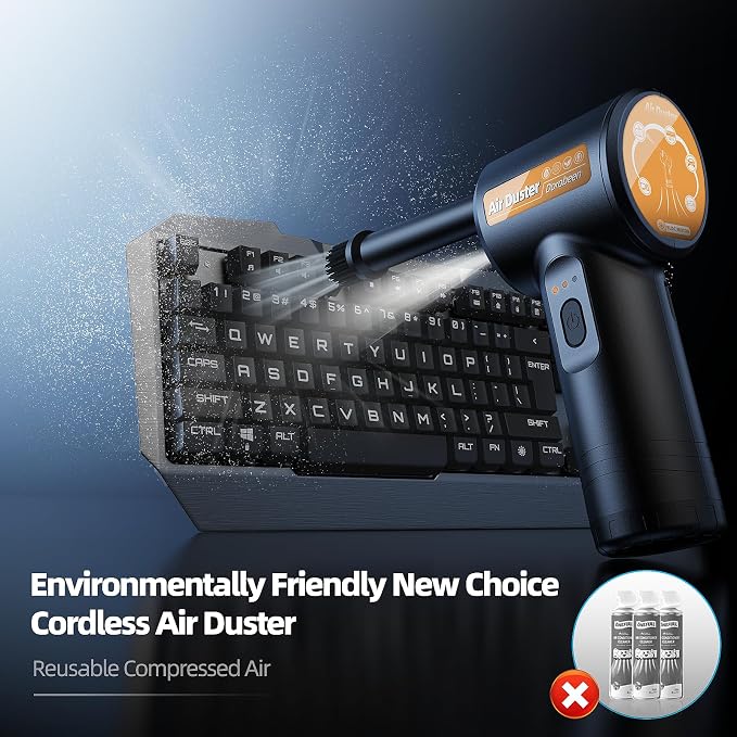 DOROBEEN Compressed Air Duster, Rechargeable Air Can, Electric Air Duster - Image 2
