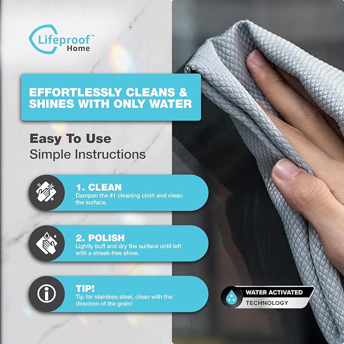 Lifeproof Streakless Microfiber Eco Cleaning Cloth Set - Image 6