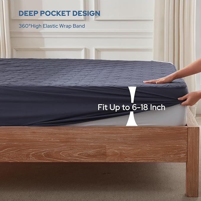 BEDLORE Waterproof Mattress Protector, King Size Mattress Pad - Image 4