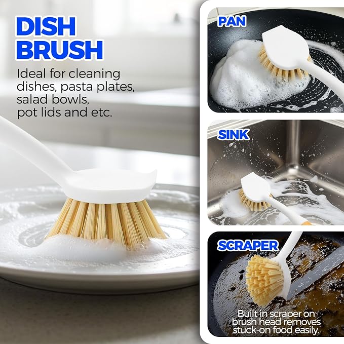 Holikme 6 Pack Dish Brush Set - Image 2