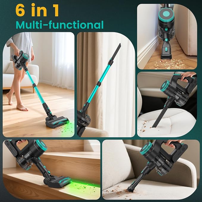 Zefiro Cordless Vacuum Cleaner, 45Mins Runtime Vacuum Cleaners - Image 8