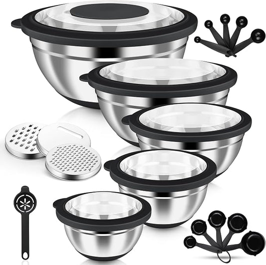 HaWare Mixing Bowls, 24-Piece Stainless Steel Salad Serving Bowl by HaWare