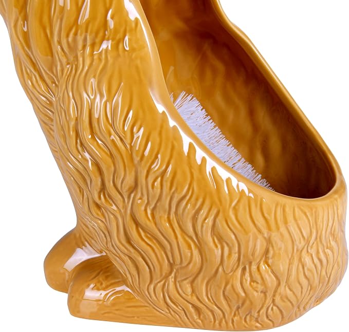 Golden Retriever Ceramic Toilet Brush Holder - Image 8