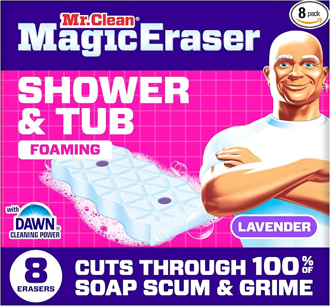 Mr. Clean Magic Eraser Sponge, Tub Cleaner, Soap Scum Remover, Bathroom by MrClean