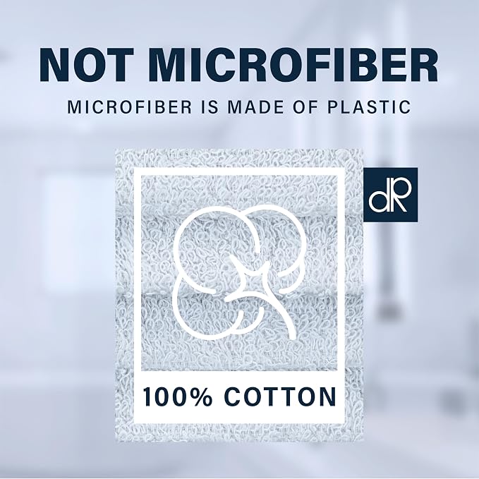 DecorRack 10 Pack 100% Cotton Wash Cloth, Luxurious Soft, 12 x 12 inch Ultra - Image 6