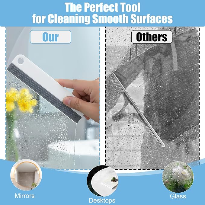 Small Rubber Squeegee, All-Purpose Mini Soft Rubber Window Squeegee Silicone - Image 7