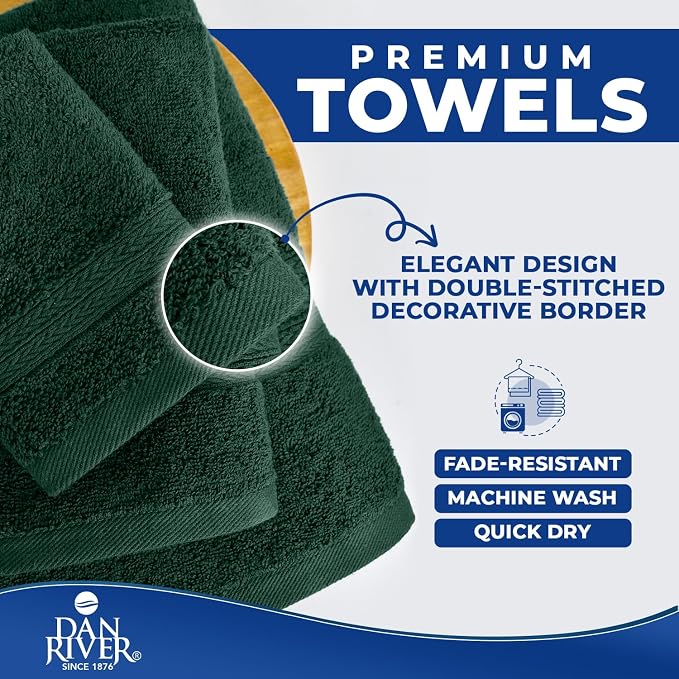 DAN RIVER 8 PC Decorative Luxury Bath Towels - Image 7