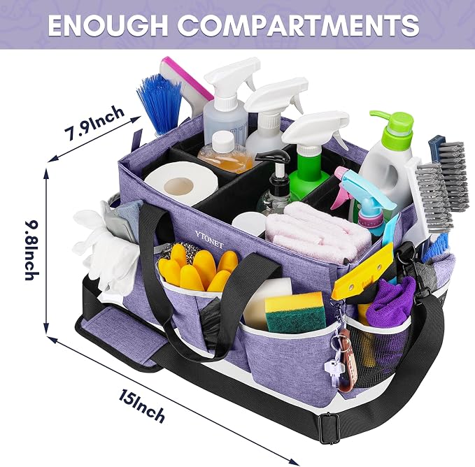 Ytonet Cleaning Caddy, Wearable Cleaning Supplies Organizer - Image 2