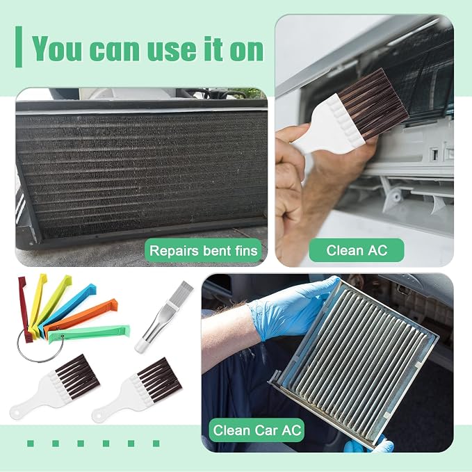 CHENGU 4 Pieces Air Conditioner Fin Cleaner Set 2 Different Fin Comb Condenser - Image 6