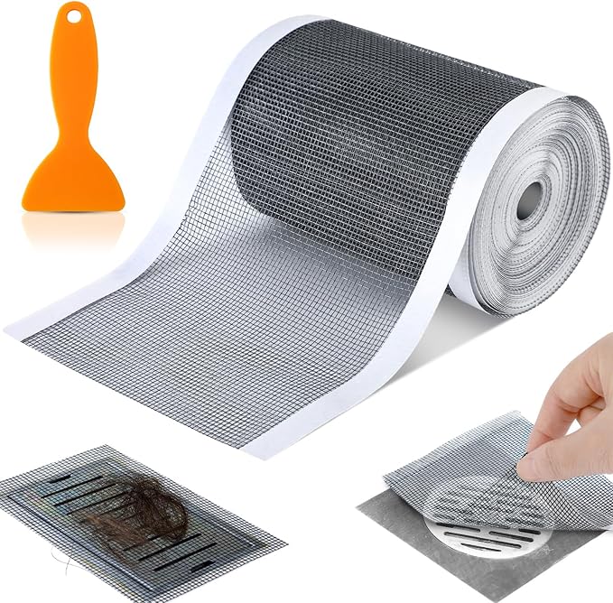 1 Pack 4 Inch x 33 ft Linear Shower Drain Hair Catcher Screen Disposable - Image 8